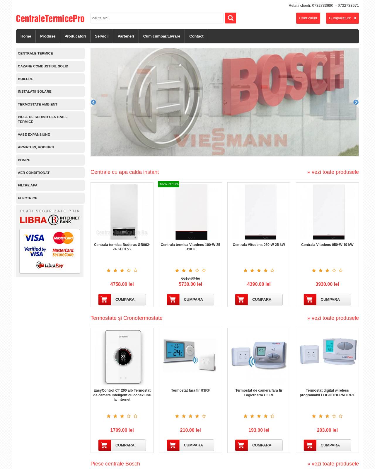 centraletermicepro.ro — magazin online