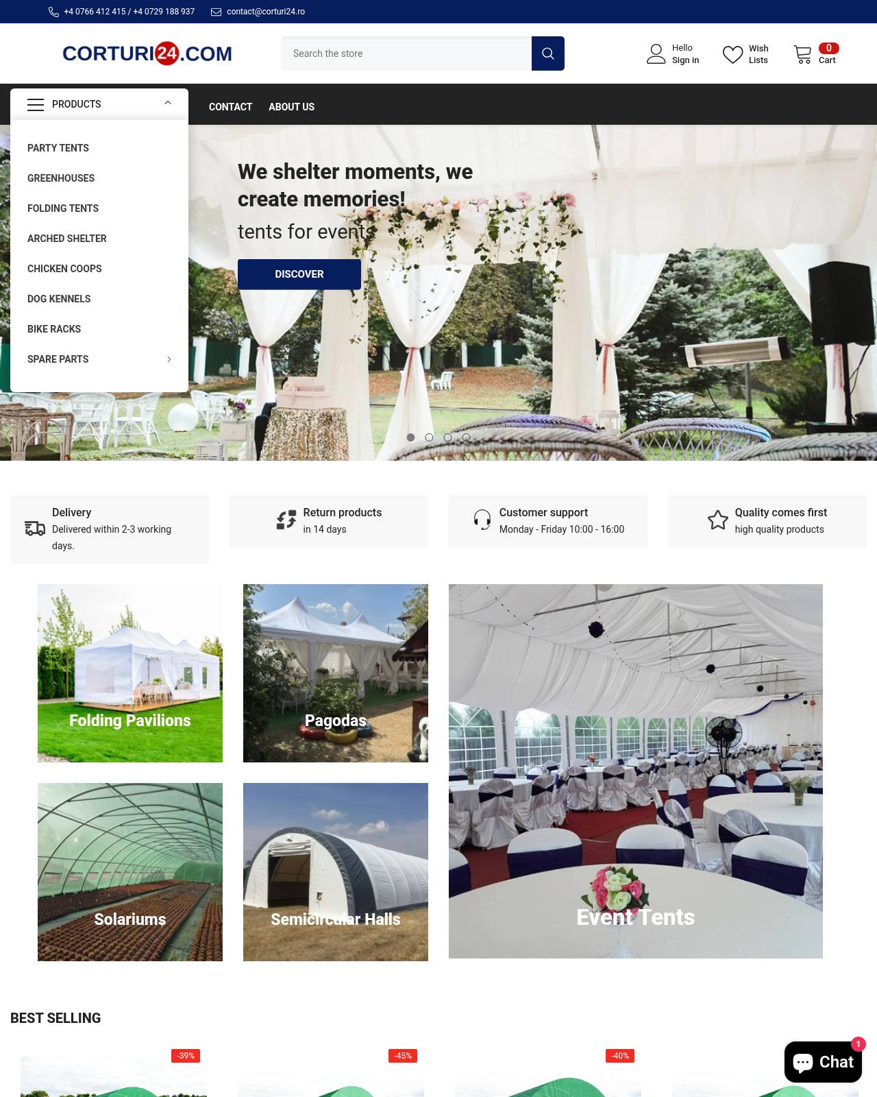 corturi24.com — magazin online