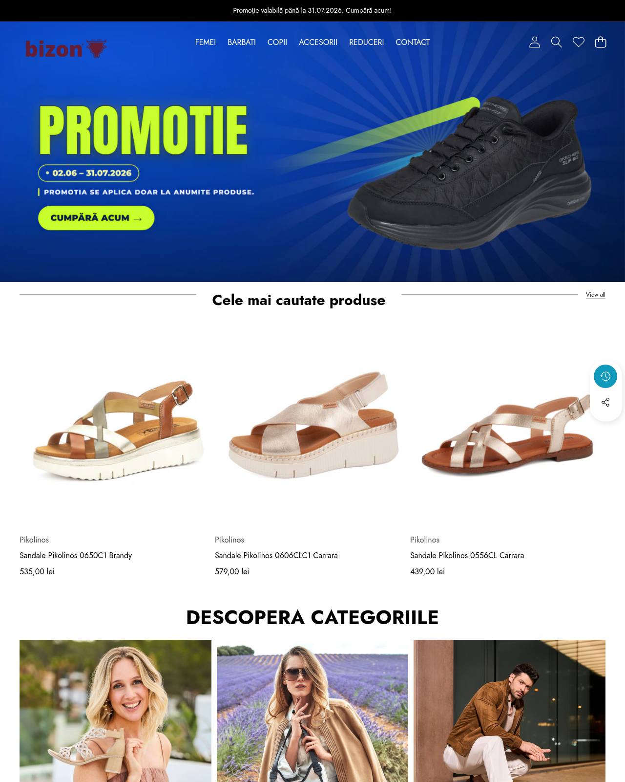 pantofi-bizon.ro — magazin online